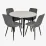 Set de mobilă Eva DT 402-3B + 4 YTC-080B BLU-14 (Dark grey)