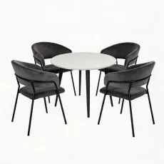 Набор мебели Eva DT 402-3B + 4 YTC-097B UF BLU-14 (Dark grey)
