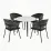 Набор мебели Eva DT 402-3B + 4 YTC-097B UF BLU-14 (Dark grey)