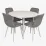 Set de mobilă Eva DT 402-5Wh + 4 YTC-055Wh BLU-13 (Light grey)
