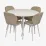 Set de mobilă Eva DT 402-5Wh + 4 YTC-064Wh UF910-01 (Light beige)