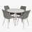 Set de mobilă Eva DT 402-5Wh + 4 YTC-080Wh BLU-13 (Light grey)