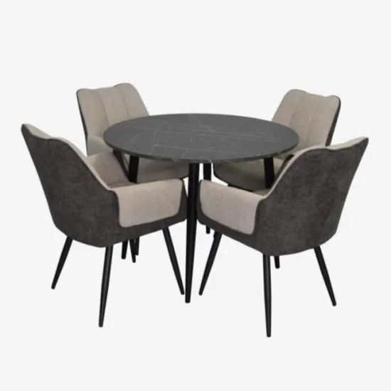Набор мебели Eva DT 402-6B + 4 QT-227B UF885-13 (Light grey) / UF885-15 (Dark grey)