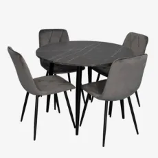 Set de mobilă Eva DT 402-6B + 4 YTC-080B BLU-14 (Dark grey)