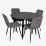 Set de mobilă Eva DT 402-6B + 4 YTC-080B BLU-14 (Dark grey)