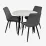 Set de mobilă Eva DT 404-3B + 3 YTC-055B BLU-14 (Dark grey)
