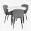 Set de mobilă Eva DT 404-3B + 3 YTC-064B BLU-14 (Dark grey)