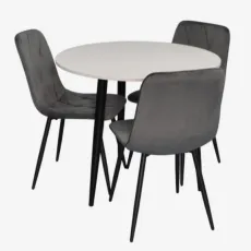 Set de mobilă Eva DT 404-3B + 3 YTC-080B BLU-14 (Dark grey)