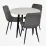 Set de mobilă Eva DT 404-3B + 3 YTC-080B BLU-14 (Dark grey)