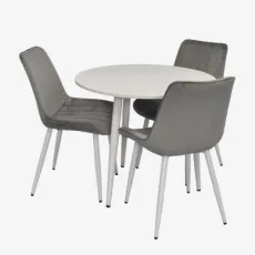 Set de mobilă Eva DT 404-5Wh + 3 YTC-055Wh BLU-13 (Light grey)