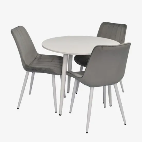 Set de mobilă Eva DT 404-5Wh + 3 YTC-055Wh BLU-13 (Light grey)