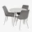 Set de mobilă Eva DT 404-5Wh + 3 YTC-055Wh BLU-13 (Light grey)
