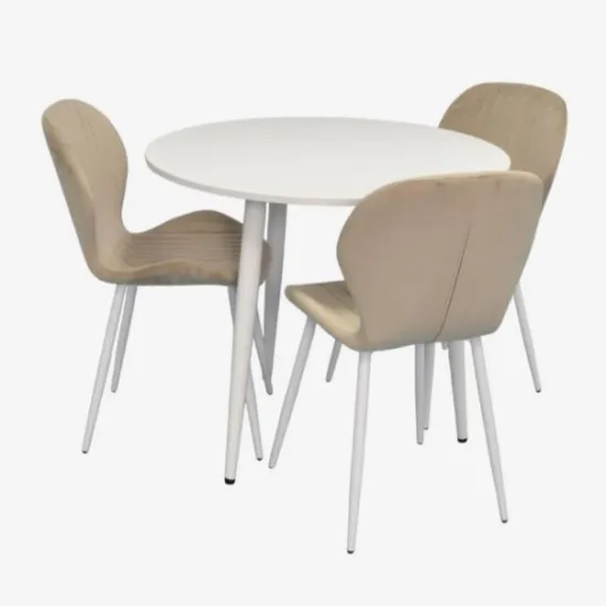 Set de mobilă Eva DT 404-5Wh + 3 YTC-064Wh UF910-01 (Light beige)