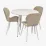 Set de mobilă Eva DT 404-5Wh + 3 YTC-064Wh UF910-01 (Light beige)