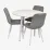 Set de mobilă Eva DT 404-5Wh + 3 YTC-080Wh BLU-13 (Light grey)
