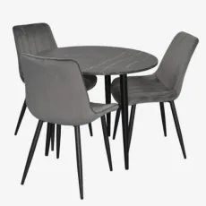 Набор мебели Eva DT 404-6B + 3 YTC-055B BLU-14 (Dark grey)