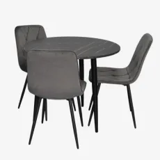 Set de mobilă Eva DT 404-6B + 3 YTC-080B BLU-14 (Dark grey)