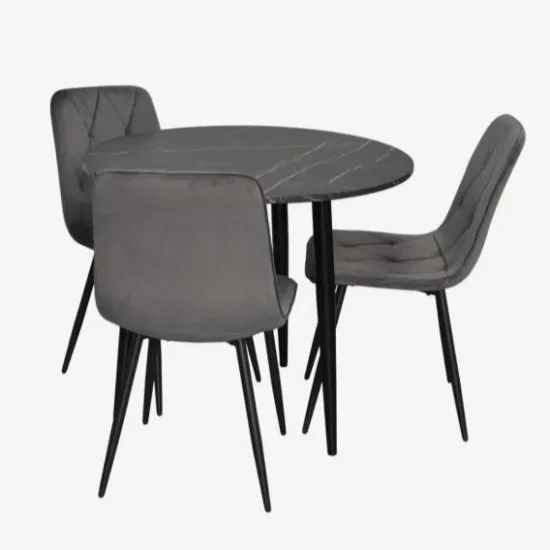 Set de mobilă Eva DT 404-6B + 3 YTC-080B BLU-14 (Dark grey)