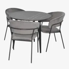 Набор мебели Eva DT 404-6B + 3 YTC-097B UF BLU-14 (Dark grey)