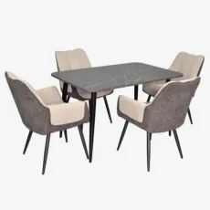 Набор мебели Eva DT 405-6B + 4 QT-227B UF885-13 (Light grey) / UF885-15 (Dark grey)