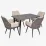 Набор мебели Eva DT 405-6B + 4 QT-227B UF885-13 (Light grey) / UF885-15 (Dark grey)