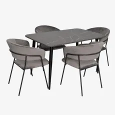 Набор мебели Eva DT 405-6B + 4 YTC-097B UF BLU-14 (Dark grey)