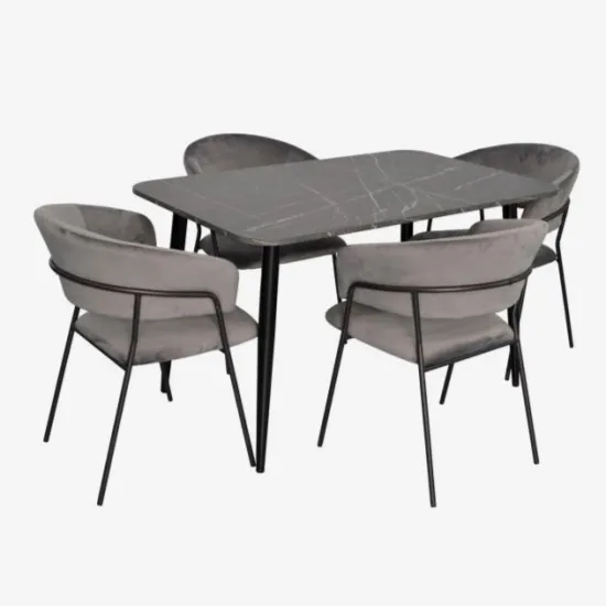 Набор мебели Eva DT 405-6B + 4 YTC-097B UF BLU-14 (Dark grey)