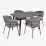 Набор мебели Eva DT 405-6B + 4 YTC-097B UF BLU-14 (Dark grey)