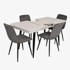 Set de mobilă Eva DT 431-1R B + 4 YTC-080B BLU-14 (Dark grey)
