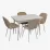 Set de mobilă Eva DT 431-1R Wh + 4 YTC-064Wh UF910-01 (Light beige)