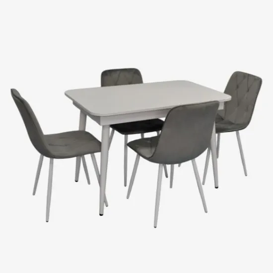 Set de mobilă Eva DT 431-1R Wh + 4 YTC-080Wh BLU-13 (Light grey)