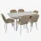 Set de mobilă Eva DT 431-1R Wh + 6 YTC-064Wh UF910-01 (Light beige)