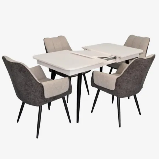 Set de mobilă Eva DT 432-1R B + 4 QT-227B UF885-13 (Light grey) / UF885-15 (Dark grey)