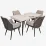 Set de mobilă Eva DT 432-1R B + 4 QT-227B UF885-13 (Light grey) / UF885-15 (Dark grey)