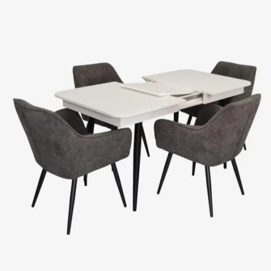 Set de mobilă Eva DT 432-1R B + 4 YTC-090B UF885-15 (Dark grey)