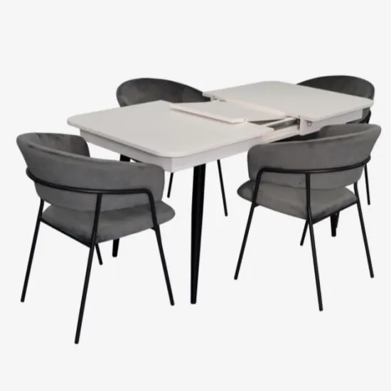 Set de mobilă Eva DT 432-1R B + 4 YTC-097B UF BLU-14 (Dark grey)