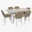 Set de mobilă Eva DT 432-1R Wh + 6 YTC-064Wh UF910-01 (Light beige)