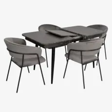 Набор мебели Eva DT 432-3R B + 4 YTC-097B UF BLU-14 (Dark grey)