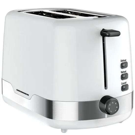 Prăjitor de pâine Heinner HTP-850WHSS, White/Inox