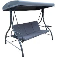 Качели садовые с тентом и механизмом трансформации антрацит KRE3156