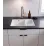 Chiuvetă de bucătărie Quadron LOGAN 150, 555x460 mm, Alb / scurgere din oțel