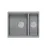 Chiuvetă de bucătărie Quadron LOGAN 150, 555x460x220 mm, Gri metalizat