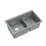 Chiuvetă de bucătărie Quadron LOGAN 120, 760x450 mm, Gri metalizat / scurgere din oțel