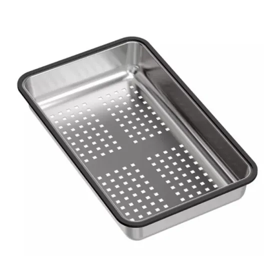 Colander chiuvete de bucatarie Quadron Unique 38x23 cm Chrome