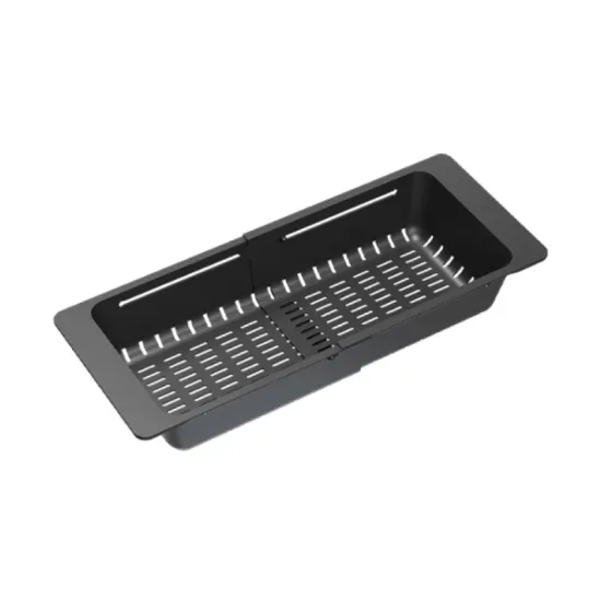 Colander chiuvete de bucatarie Quadron 32-46x18,5 cm Negru