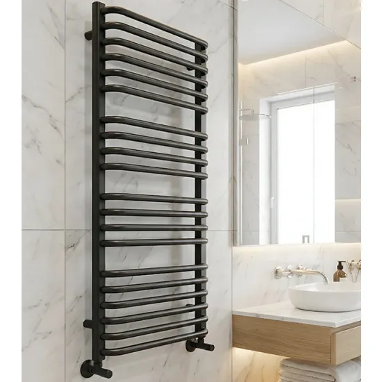 Uscător de prosoape Terma ALINA, 1160x560 mm, Negru mat (WGALG116056K9M5GD)