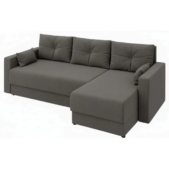 Диван угловой Sofyno Light с универсальным углом, Gemma 93 Dark Grey