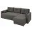 Диван угловой Sofyno Light с универсальным углом, Gemma 93 Dark Grey