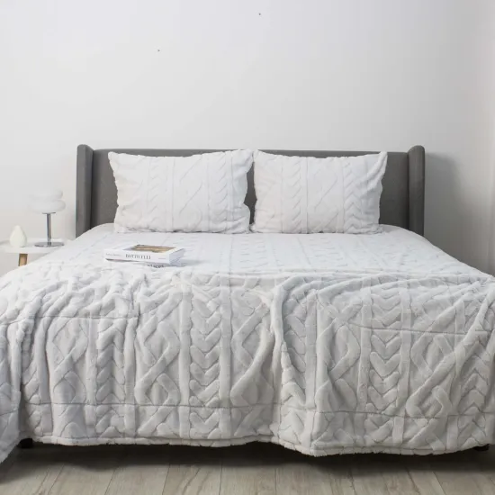 Покрывало Welpy Soft Angora 240x260 см, Light Grey