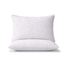 Set 2 Perne Somnart Somnia matlasata ajustabila, microfibră albă, 50 cm x 70 cm